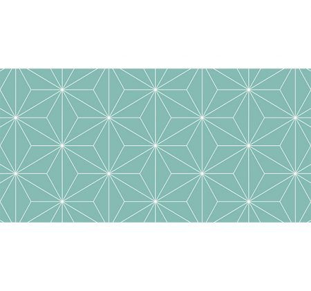 Alfombra Vinilica Geométrico Verde 97x48cm