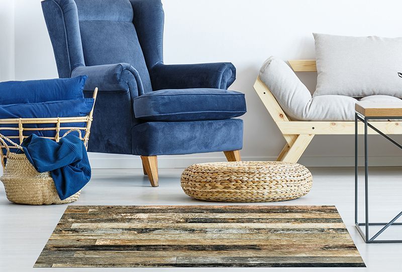 Alfombra Antideslizante - Madera Rústica Oscura 120x48cm Alfombra Antideslizante - Madera Rústica Oscura 120x48cm