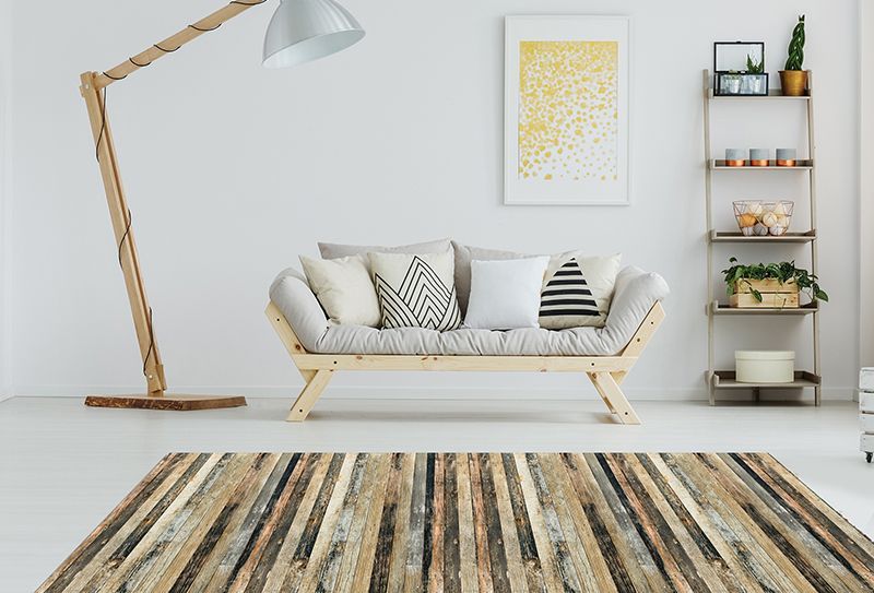 Alfombras Salón - Madera Rústica Oscura 295x195cm Alfombras Salón - Madera Rústica Oscura 295x195cm
