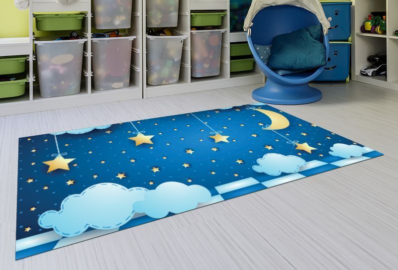 Alfombras Infantiles Lavables - Cielo Estrellado 143x97