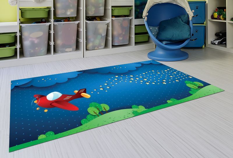 Alfombras para niños - Aeroespacial 143x97