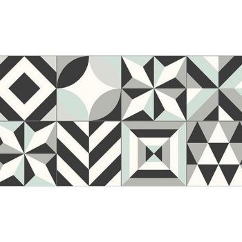 Alfombra Vinilica Alice Negro 97x49cm