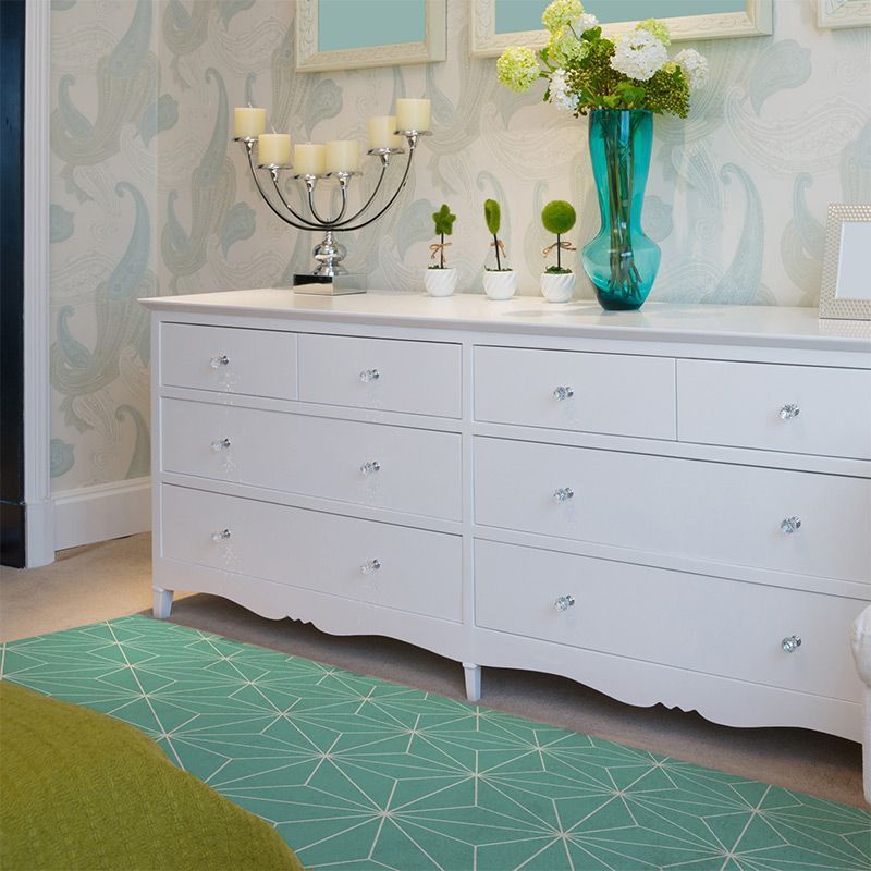 Alfombra Vinílica Geométrico Turquesa - habitación Alfombra Vinílica Geométrico Turquesa - habitación