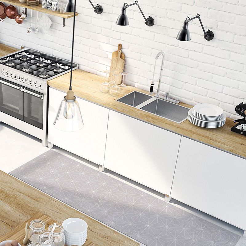 Alfombra Vinílica Geométrico Gris - cocina Alfombra Vinílica Geométrico Gris - cocina