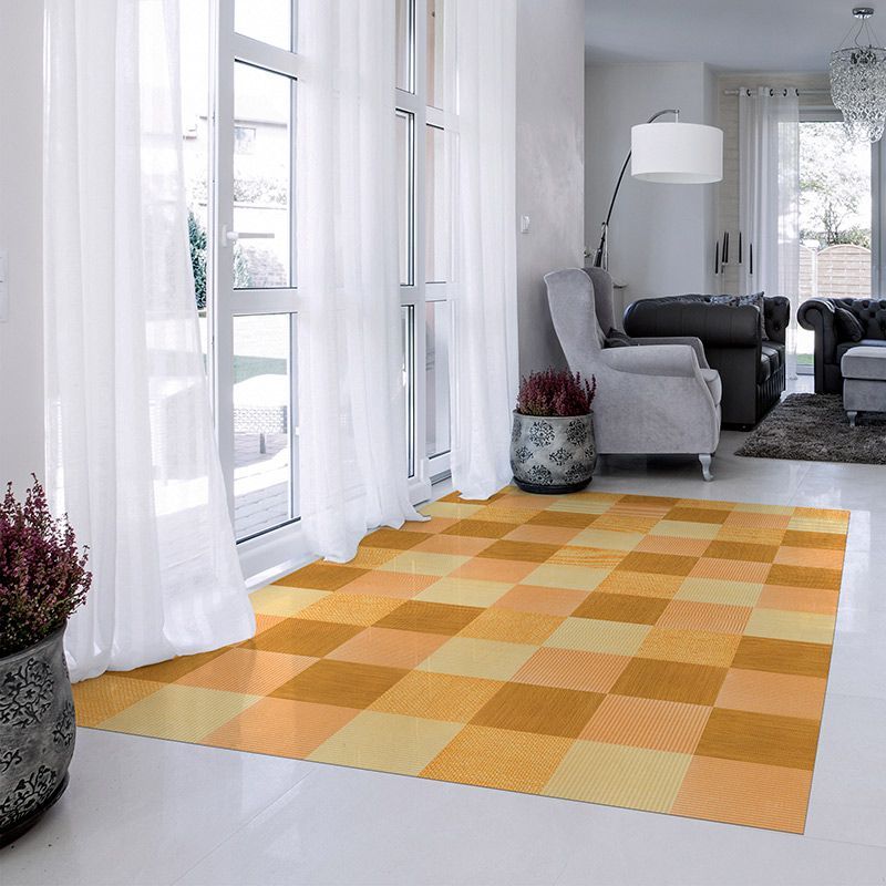 ALfombra Vinílica Yellow Squares recibidor ALfombra Vinílica Yellow Squares recibidor