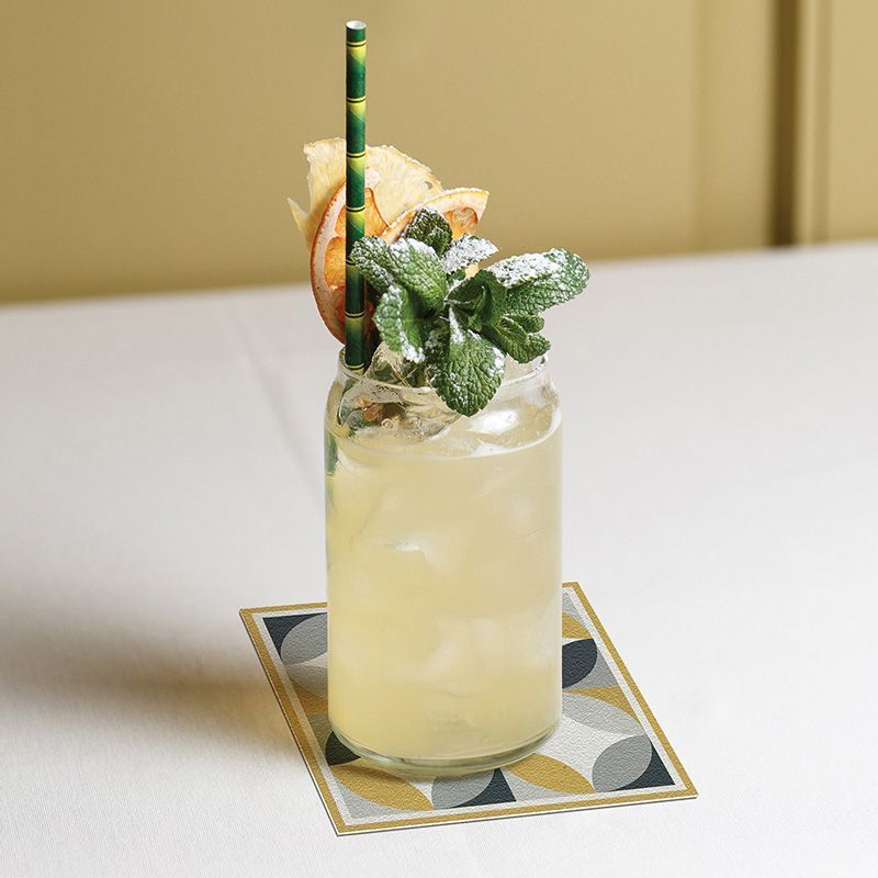 Set de 4 posavasos Alice Amarillo ambientación Set de 4 posavasos Alice Amarillo ambientación