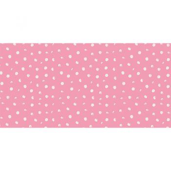 Alfombra Vinílica Infantil Polka Dots Pink 97x48