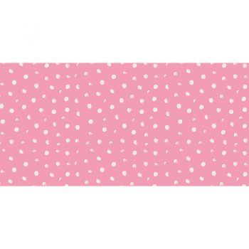 Alfombra Vinílica Infantil Polka Dots Pink 97x48