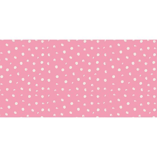 Alfombra Vinílica Infantil Polka Dots Pink 97x48