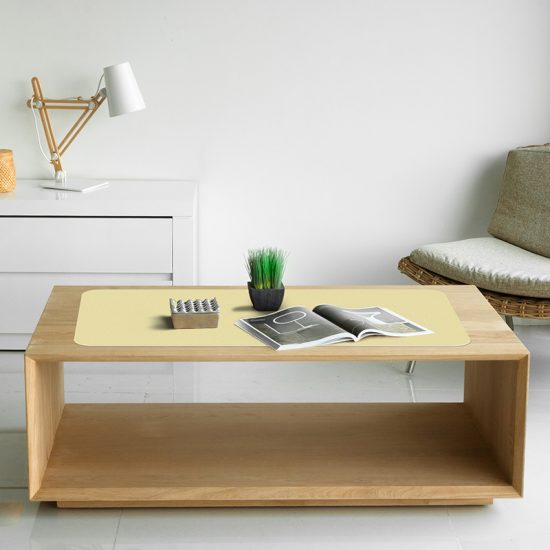 Tapis Bureau Jaune table