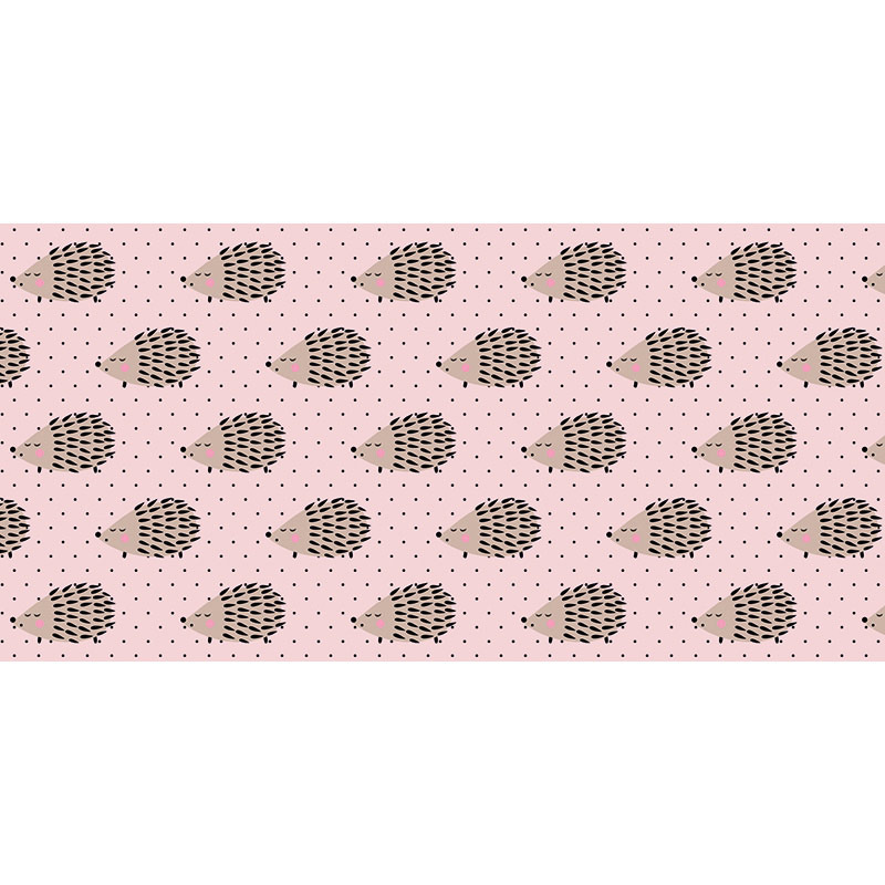 Tapis Vinyle Enfants Hérissons roses 97 x 48 cm