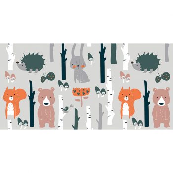 Tapis Vinyle Enfants animaux de la forêt 97 x 48 cm
