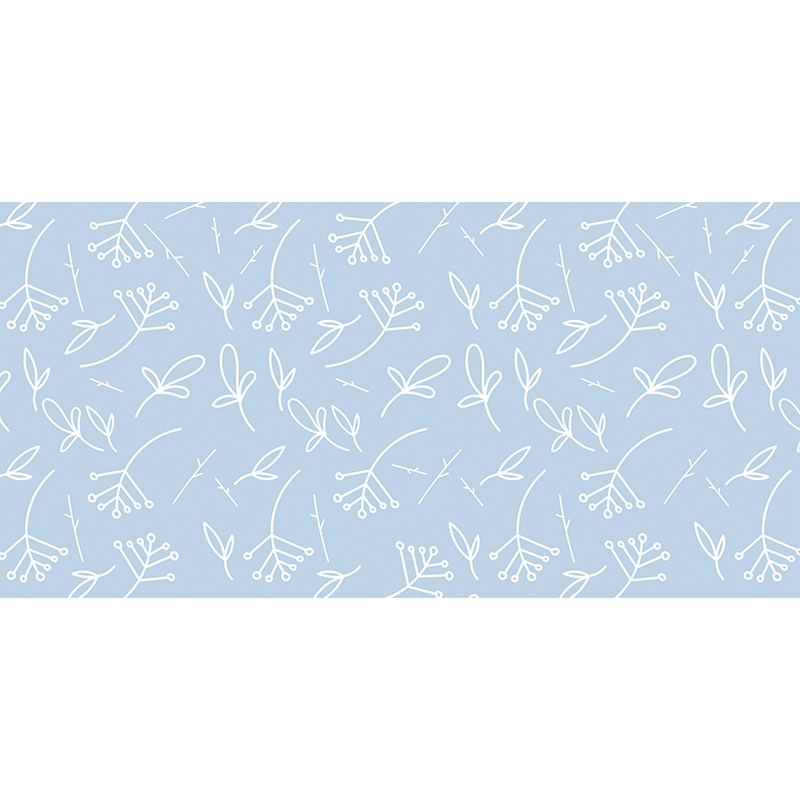 Tapis Vinyle Petites plantes bleu ciel 97 x 48 cm Tapis Vinyle Petites plantes bleu ciel 97 x 48 cm