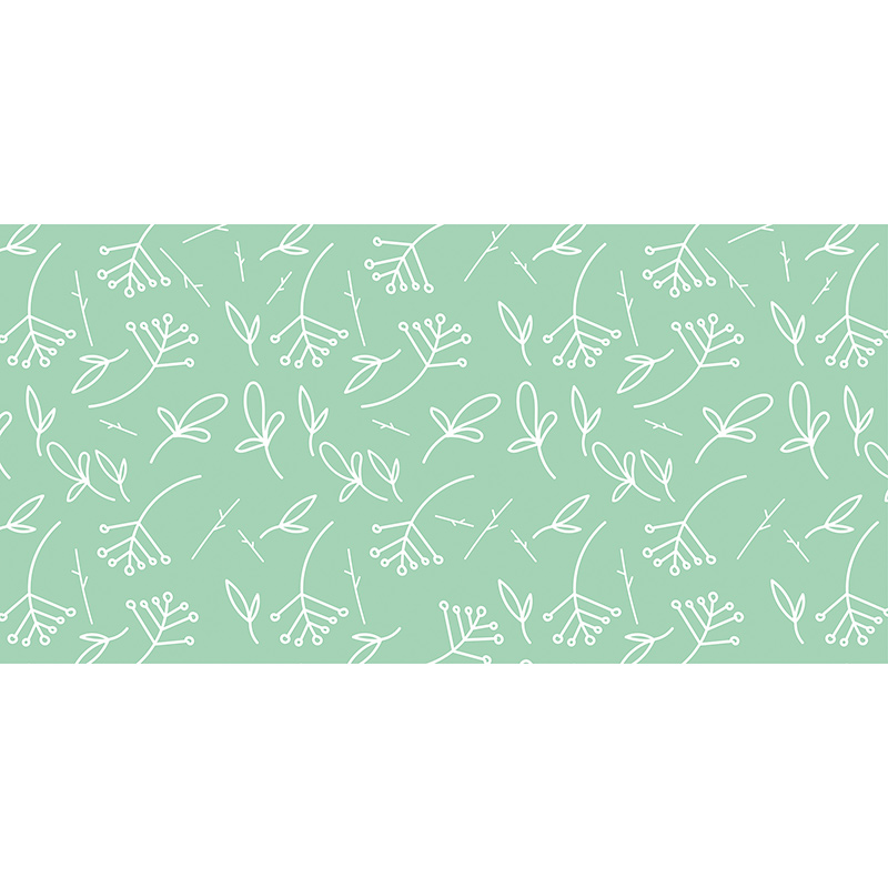 Tapis Vinyle Petites plantes verte 97 x 48 cm