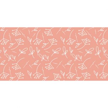 Tapis Vinyle Petites plantes corail 97 x 48 cm