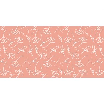 Tapis Vinyle Petites plantes corail 97 x 48 cm