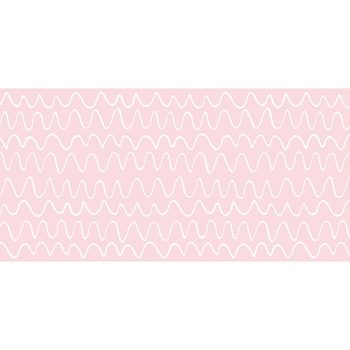 Tapis Vinyle Enfants Vagues rose 97 x 48 cm