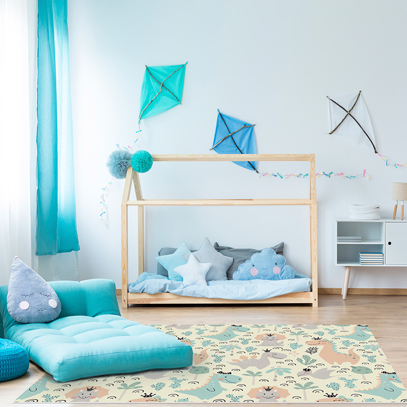 Tapis Vinyle Enfants Happy dinos chambre Tapis Vinyle Enfants Happy dinos chambre