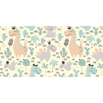 Tapis Vinyle Enfants Happy dinos 97 x 48 cm