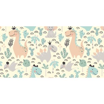 Tapis Vinyle Enfants Happy dinos 97 x 48 cm