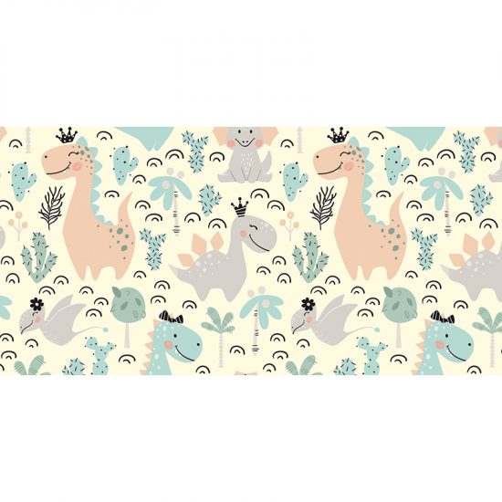 Tapis Vinyle Enfants Happy dinos 97 x 48 cm
