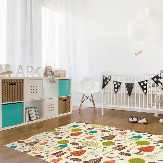 Tapis Vinyle Enfants October animals chambre