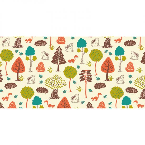 Tapis Vinyle Enfants October animals 97 x 48 cm