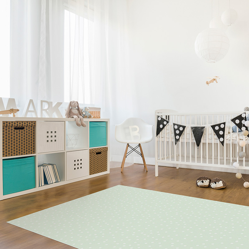 Tapis Vinyle Enfants Pluie verte chambre Tapis Vinyle Enfants Pluie verte chambre