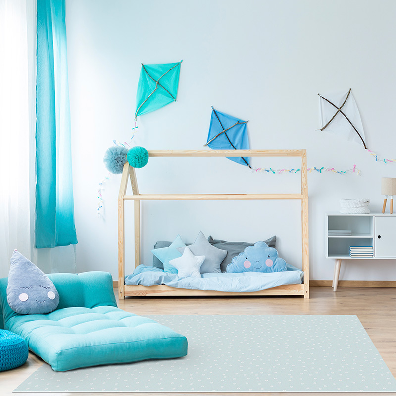 Tapis Vinyle Enfants Pluie bleue chambre Tapis Vinyle Enfants Pluie bleue chambre