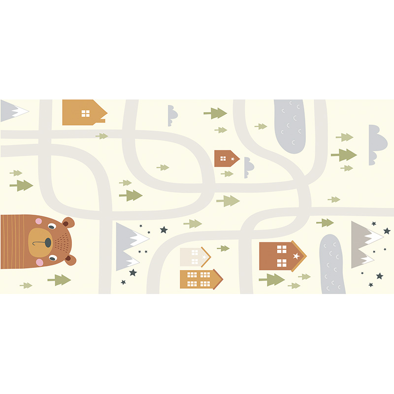 Tapis Vinyle Enfants Chemin de l'ours 97 x 48 cm