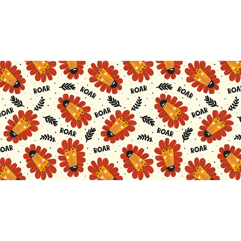 Tapis Vinyle Enfants Lion heureux 97 x 48 cm Tapis Vinyle Enfants Lion heureux 97 x 48 cm