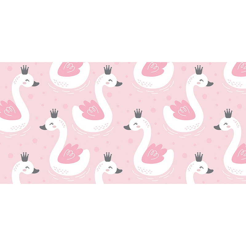 Tapis Vinyle Enfants Cygne rose 97 x 48 cm Tapis Vinyle Enfants Cygne rose 97 x 48 cm