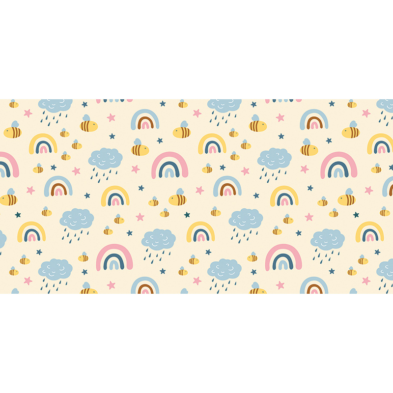 Tapis Vinyle Enfants Bee arc-en-ciel 97 x 48 cm