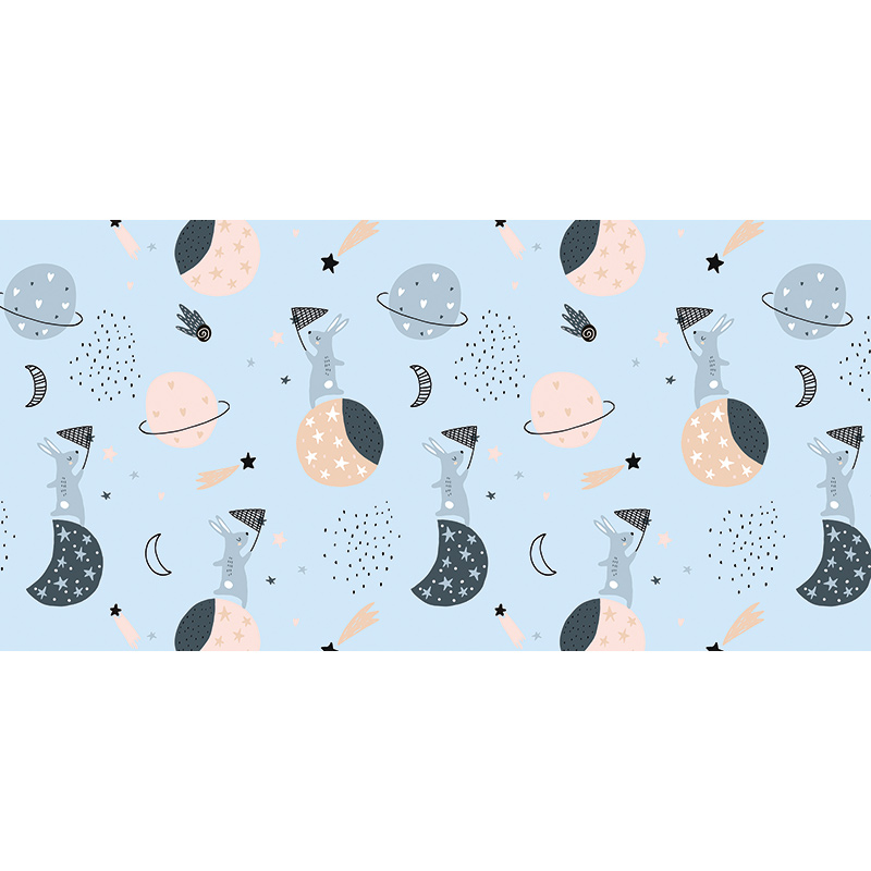 Tapis Vinyle Enfants Space rabbits 97 x 48 cm Tapis Vinyle Enfants Space rabbits 97 x 48 cm