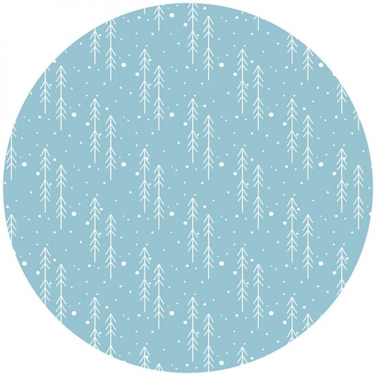 Tapis Vinyle Enfants rond flèches bleu ciel 60 x 60 cm