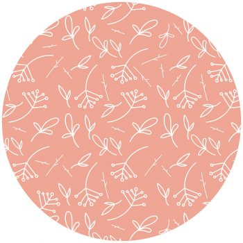 Tapis Vinyle Enfants rond Plantes de corail 60 x 60 cm