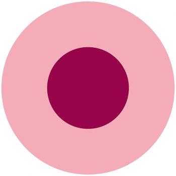 Tapis Vinyle Enfants rond Rose et fuchsia 60 x 60 cm