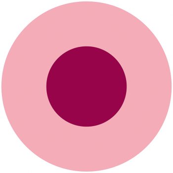 Tapis Vinyle Enfants rond Rose et fuchsia 60 x 60 cm