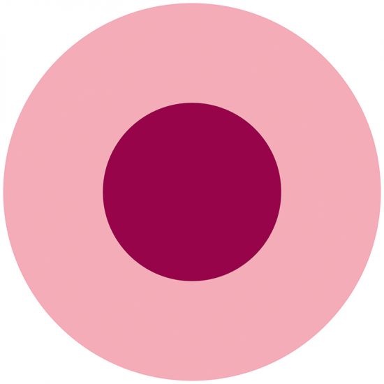 Tapis Vinyle Enfants rond Rose et fuchsia 60 x 60 cm