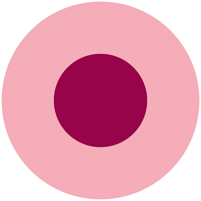 Tapis Vinyle Enfants rond Rose et fuchsia 60 x 60 cm