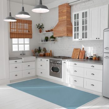 tapis vinyle Bleu claire cuisine