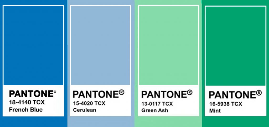 Tendances en couleur Pantone bleu