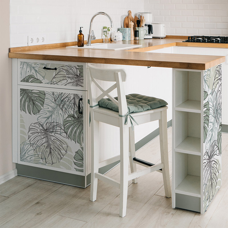 View,On,White,Kitchen,In,Scandinavian,Style,,Kitchen,Details,,Kitchen