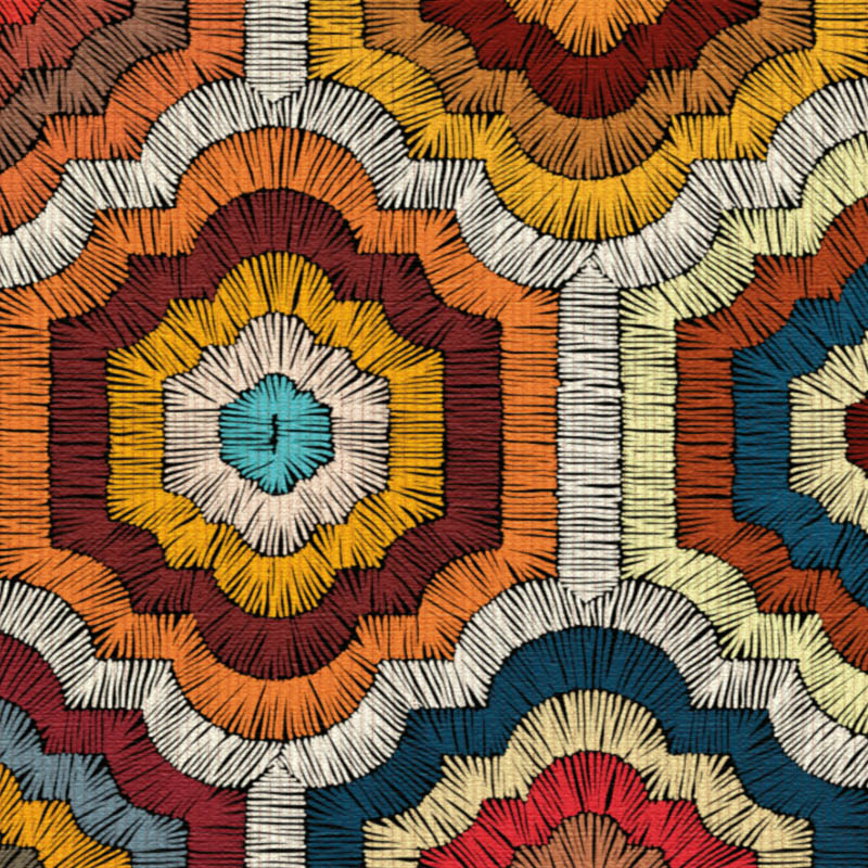 Seamless,Damask,With,Colorful,Patchwork.,Vintage,Multi,Color,Pattern,In