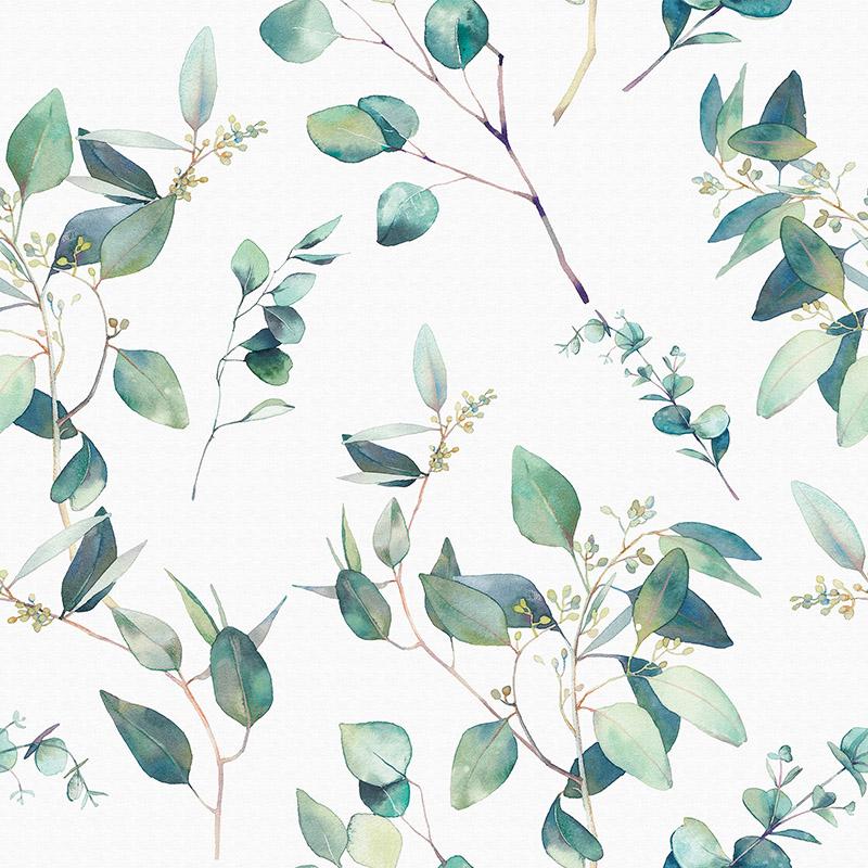 Watercolor,Eucalyptus,Seamless,Pattern.,Hand,Painted,Floral,Texture,With,Plant