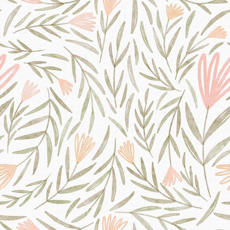 Watercolor,Seamless,Pattern,With,Bright,Red,Flowers,And,Leaves,On