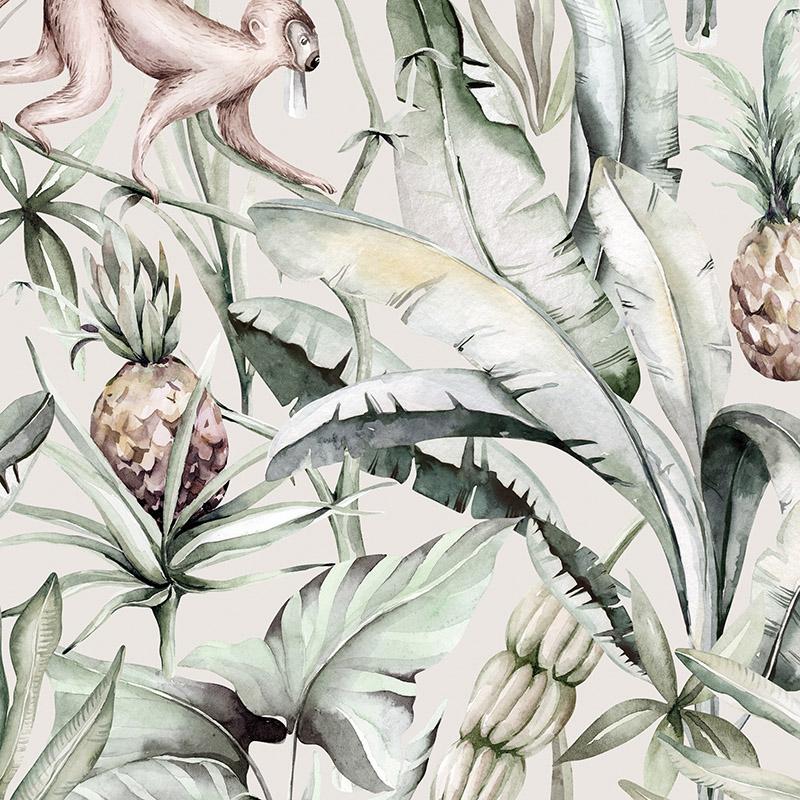 Decorative,Tropical,Botanical,Leaves,-,Interior,Wallpaper,-,Seamless,Background