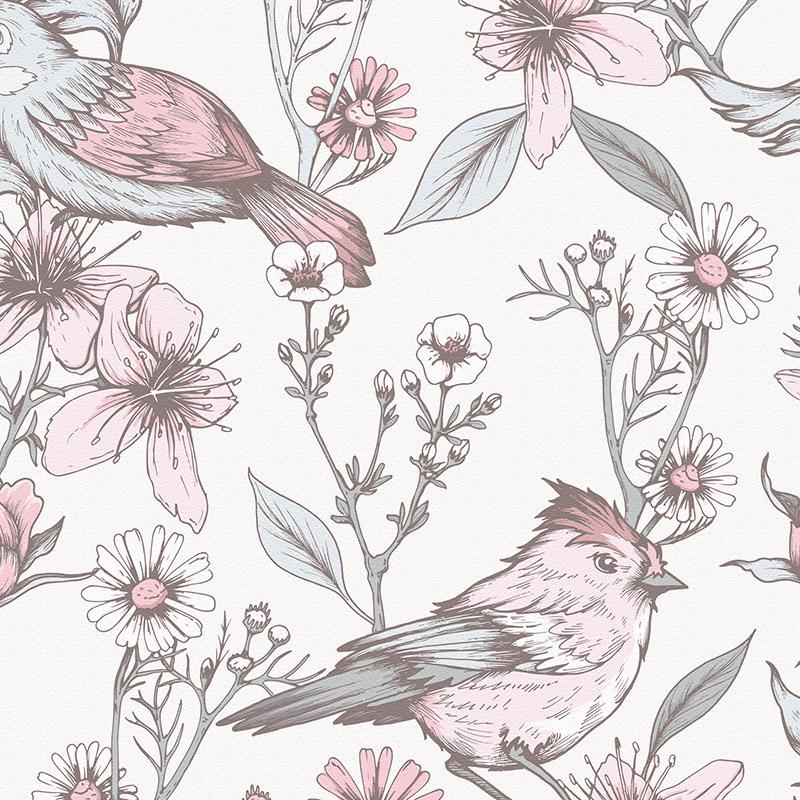 Decorative,Tropical,Botanical,Leaves,-,Interior,Wallpaper,-,Seamless,Background