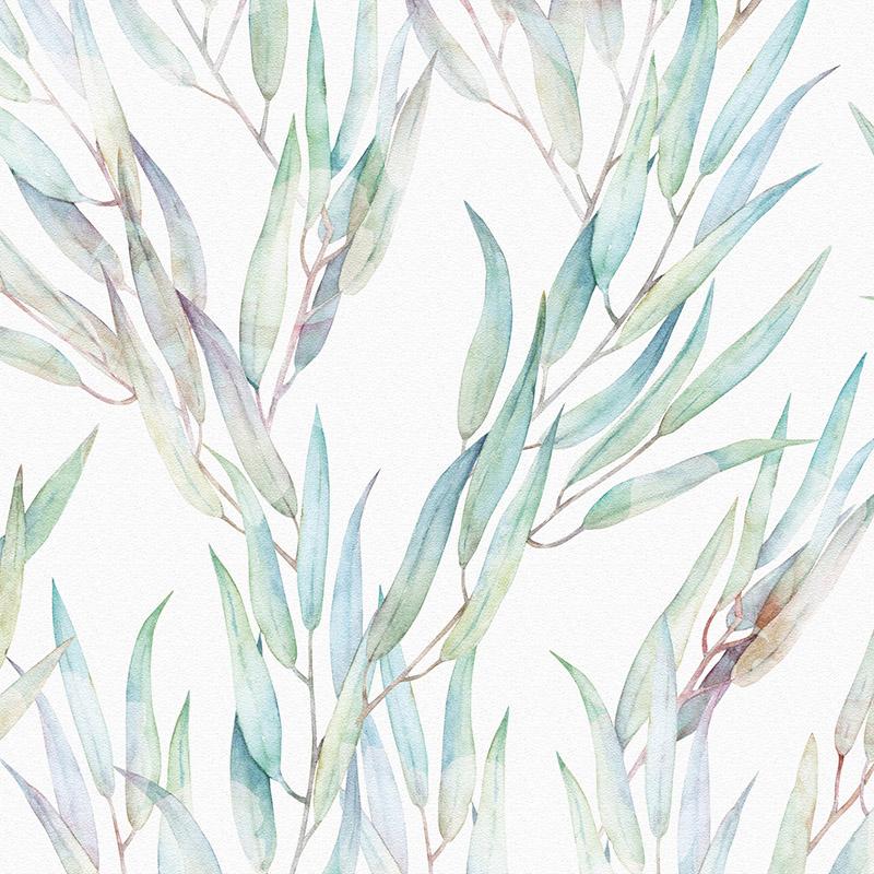 Decorative,Tropical,Botanical,Leaves,-,Interior,Wallpaper,-,Seamless,Background