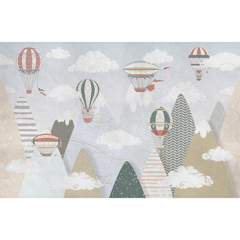 Tropical,Trees,And,Leaves,Wallpaper,Design,In,Foggy,Forest,-